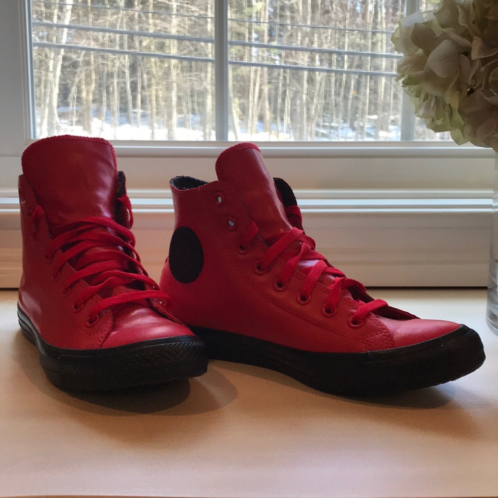 Leather converse all star